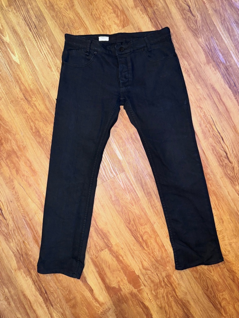 Urban Behavior Skinny Fit Jeans Mens Size 34 Dark Rinse Black Denim Pants Casual